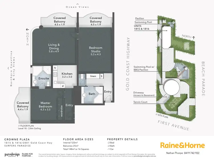 Floorplan of Homely apartment listing, 1815-1816/2801 Gold Coast Highway, Surfers Paradise QLD 4217