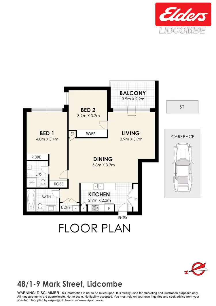 Floorplan of Homely apartment listing, 48/1-9 Mark Street, Lidcombe NSW 2141