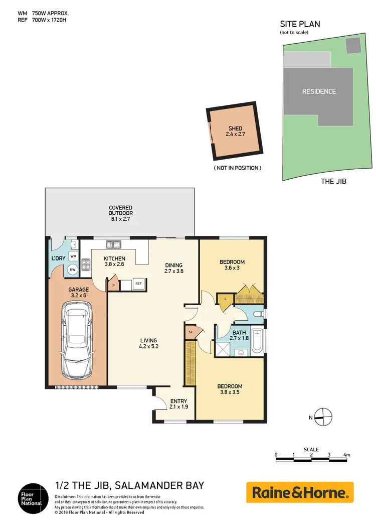 Floorplan of Homely semi-detached listing, 1/2 The Jib, Salamander Bay NSW 2317