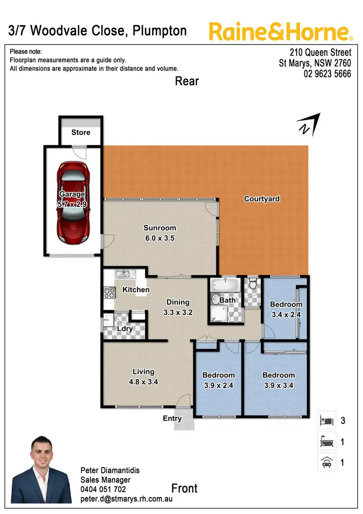 Floorplan of Homely villa listing, 3/7 Woodvale Close, Plumpton NSW 2761