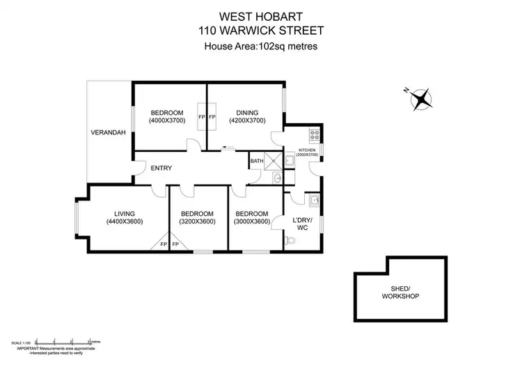 Floorplan of Homely house listing, 110 Warwick Street, West Hobart TAS 7000