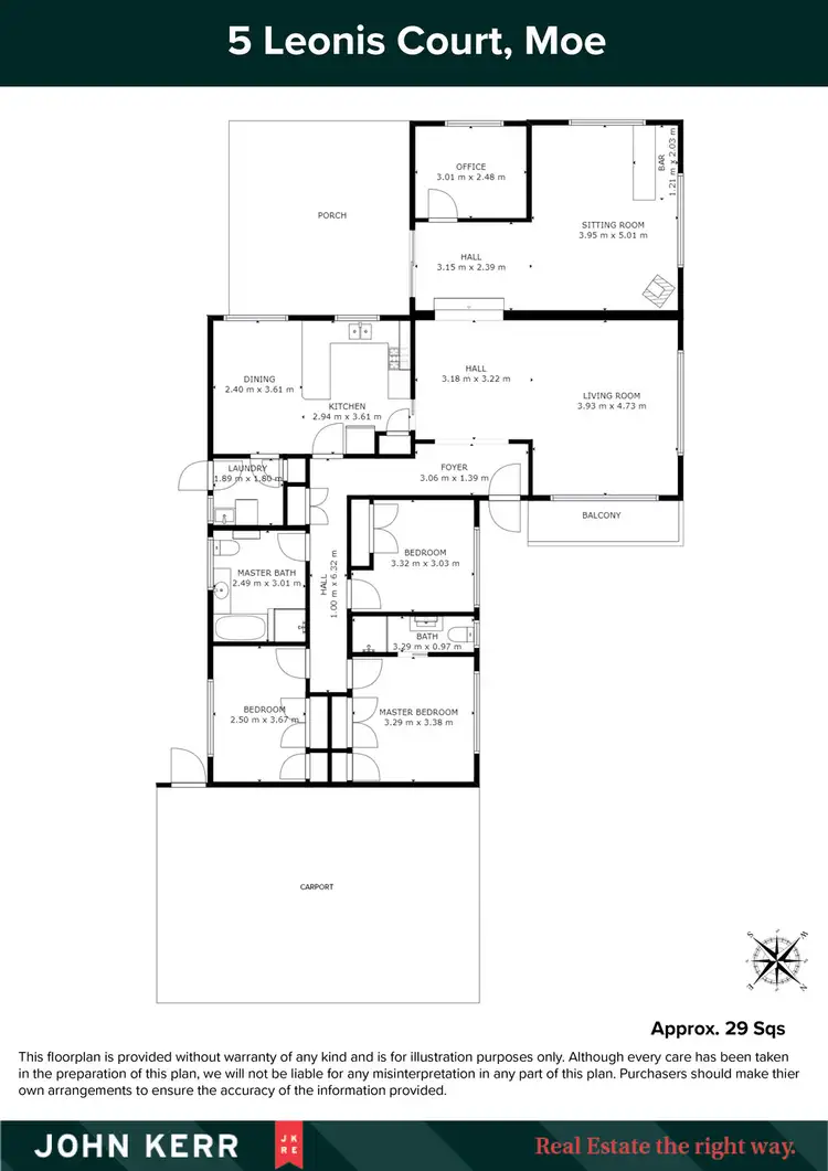 Floorplan of Homely house listing, 5 Leonis Court, Moe VIC 3825