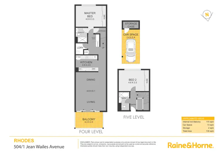 Floorplan of Homely unit listing, 504/1 Jean Wailes Avenue, Rhodes NSW 2138