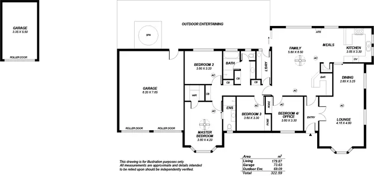 Floorplan of Homely house listing, 1 Horseshoe Drive, Woodcroft SA 5162
