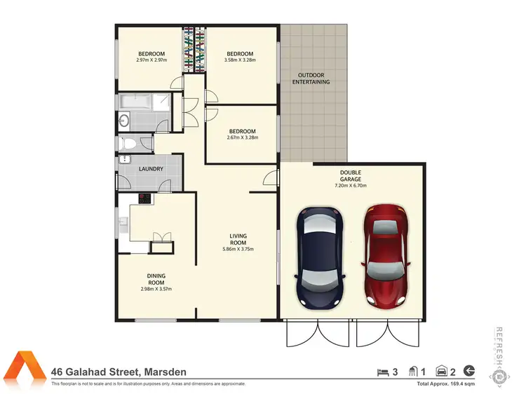 Floorplan of Homely house listing, 46 Galahad Street, Marsden QLD 4132
