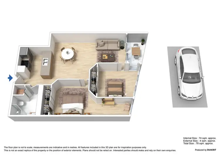 Floorplan of Homely apartment listing, 1112/180 City Road, Southbank VIC 3006