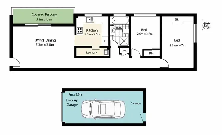 Floorplan of Homely unit listing, 8/2-4 The Strand, Rockdale NSW 2216