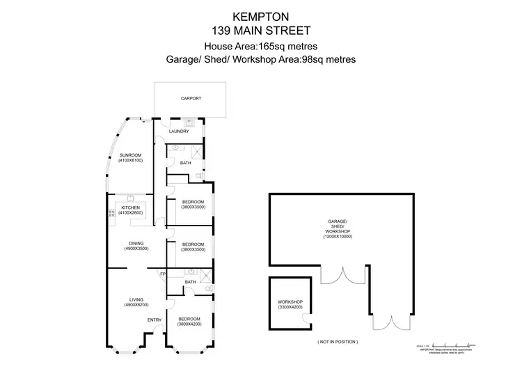 Floorplan of Homely house listing, 139 Main Street, Kempton TAS 7030