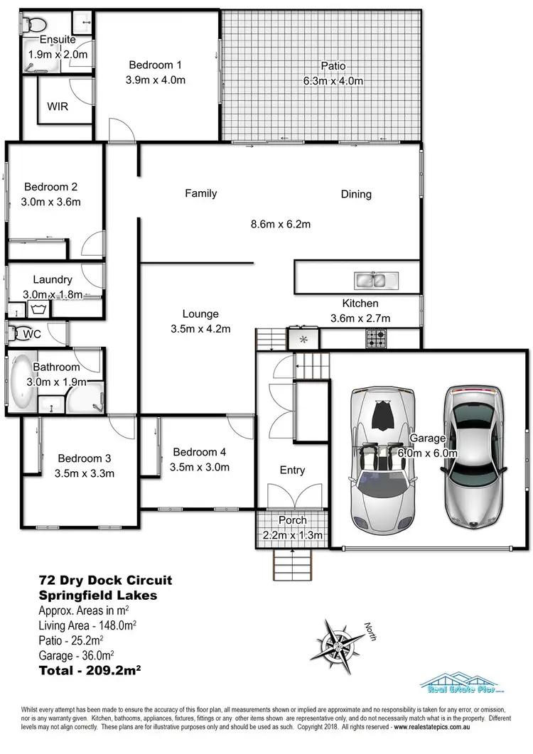 Floorplan of Homely house listing, 72 Dry Dock Circuit, Springfield Lakes QLD 4300