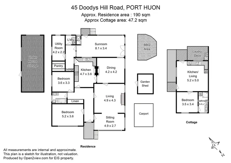 Floorplan of Homely house listing, 45 Doodys Hill Road, Port Huon TAS 7116