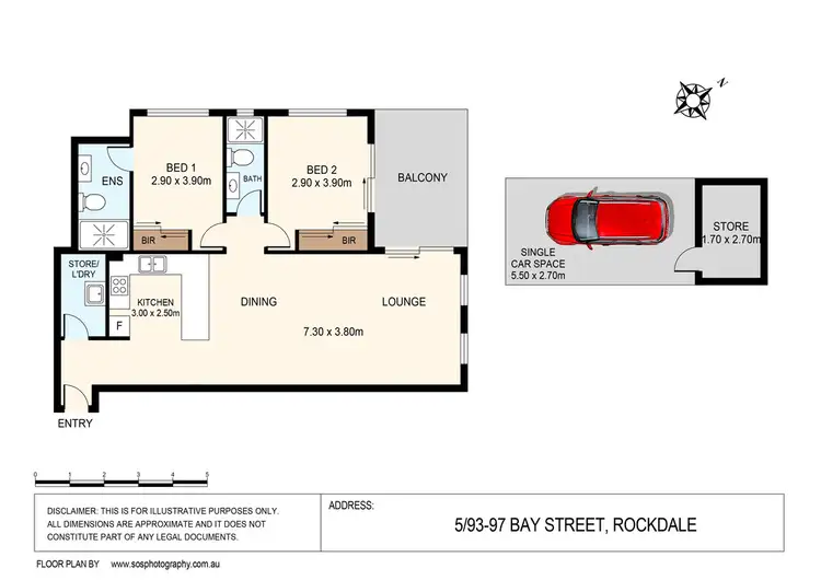Floorplan of Homely apartment listing, 5/93-97 Bay Street, Rockdale NSW 2216