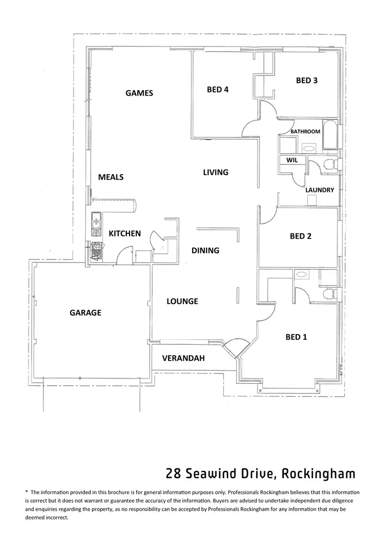 Floorplan of Homely house listing, 28 Seawind Drive, Rockingham WA 6168