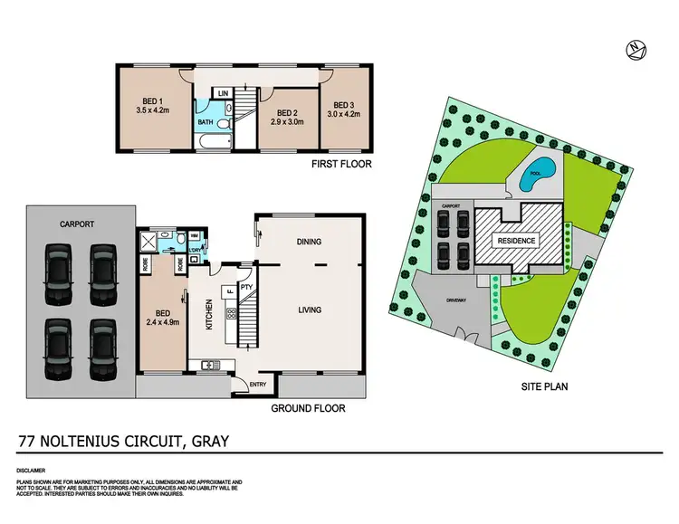 Floorplan of Homely house listing, 77 Noltenius Circuit, Gray NT 830