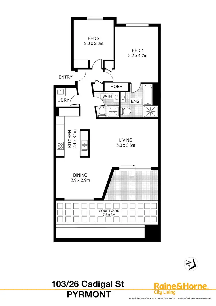 Floorplan of Homely apartment listing, 103/26 Cadigal Avenue, Pyrmont NSW 2009