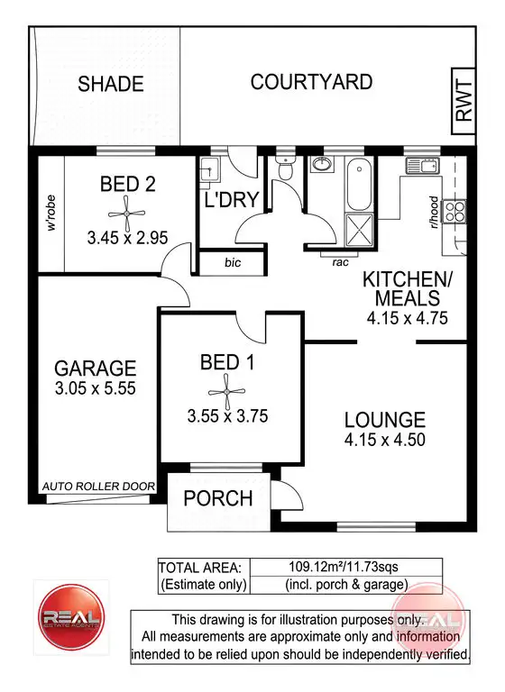 Floorplan of Homely unit listing, 2/2 Gilbertson Road, Seacliff Park SA 5049