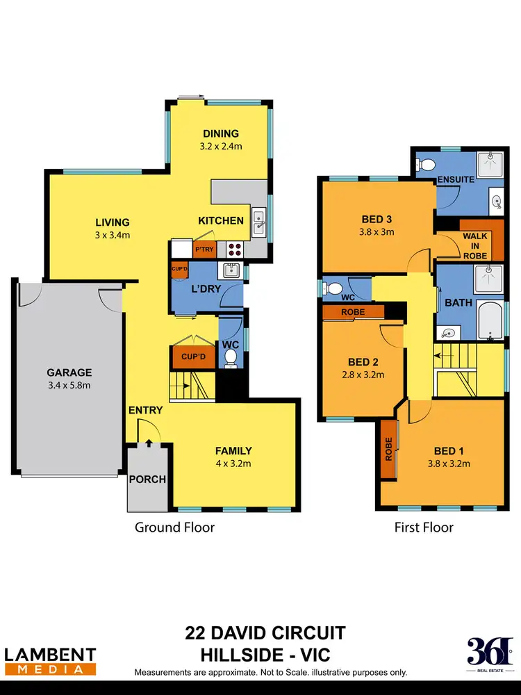 Floorplan of Homely townhouse listing, 22 David Circuit, Hillside VIC 3037
