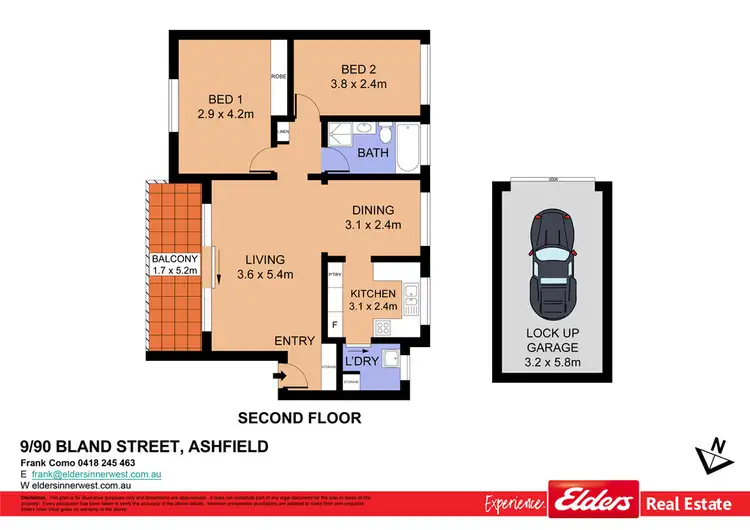 Floorplan of Homely unit listing, 9/90-92 Bland Street, Ashfield NSW 2131