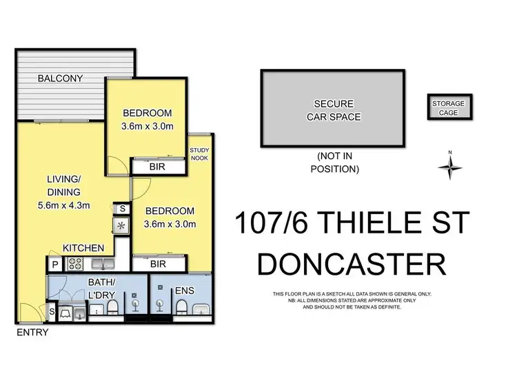 Floorplan of Homely apartment listing, 107/6 Thiele Street, Doncaster VIC 3108