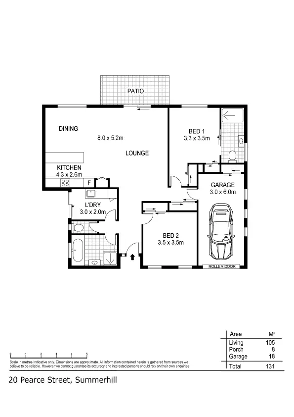 Floorplan of Homely unit listing, 1/20 Pearce Street, Summerhill TAS 7250