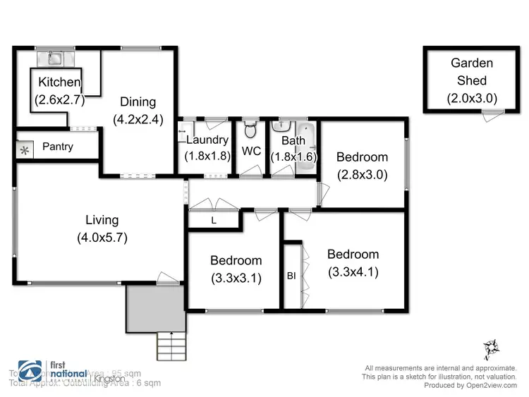 Floorplan of Homely house listing, 2 Alamo Close, Blackmans Bay TAS 7052