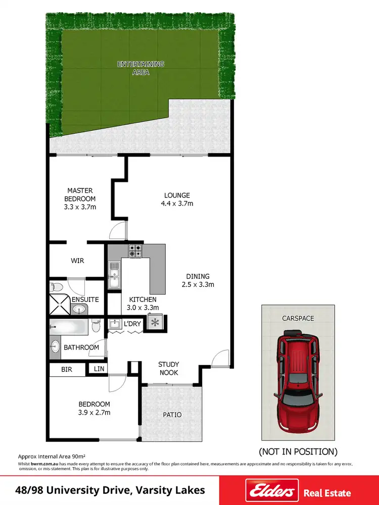 Floorplan of Homely apartment listing, 48/98 UNIVERSITY DRIVE, Varsity Lakes QLD 4227