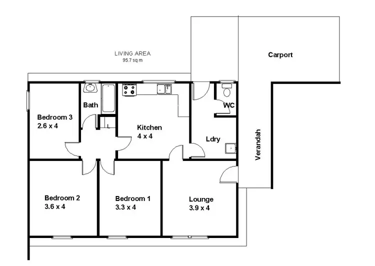 Floorplan of Homely house listing, 17 Myrtle Street, Renmark SA 5341