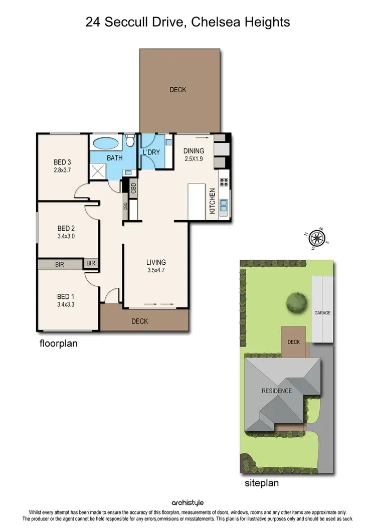 Floorplan of Homely house listing, 24 Seccull Drive, Chelsea Heights VIC 3196