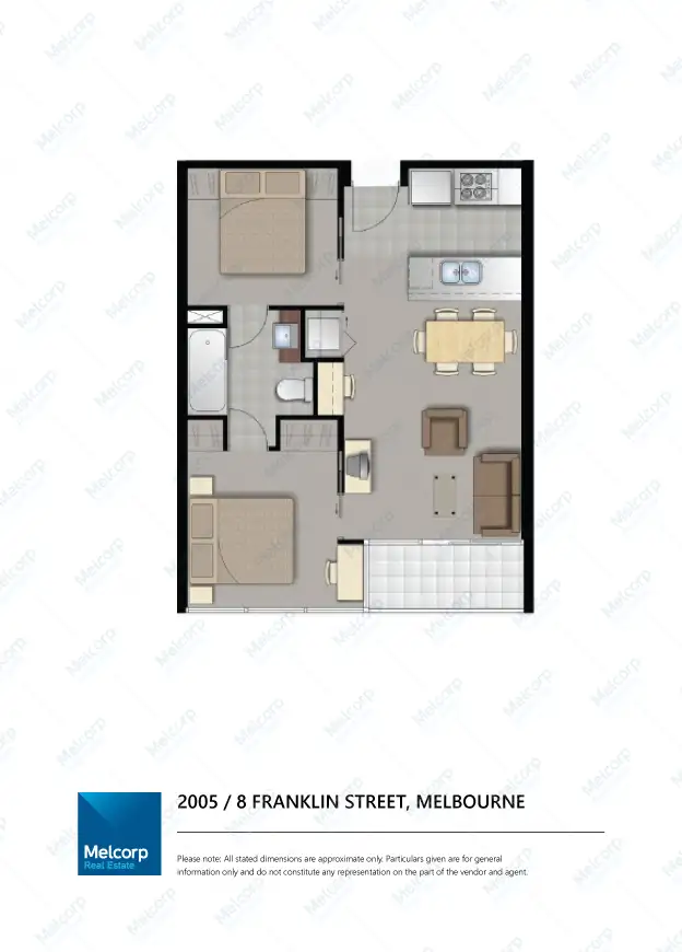 Floorplan of Homely apartment listing, 2005/8 Franklin Street, Melbourne VIC 3000