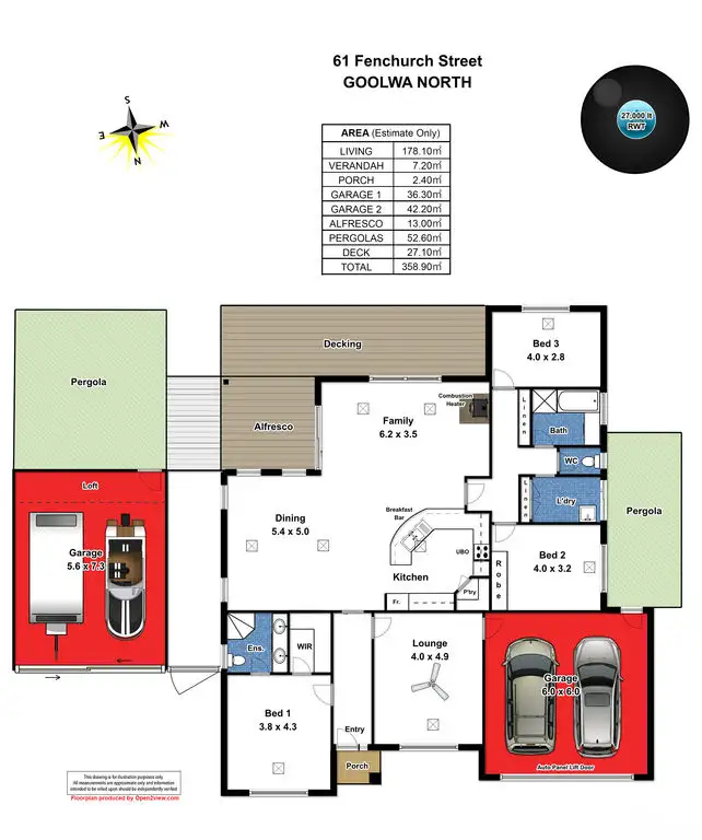 Floorplan of Homely house listing, 61 Fenchurch Street, Goolwa North SA 5214