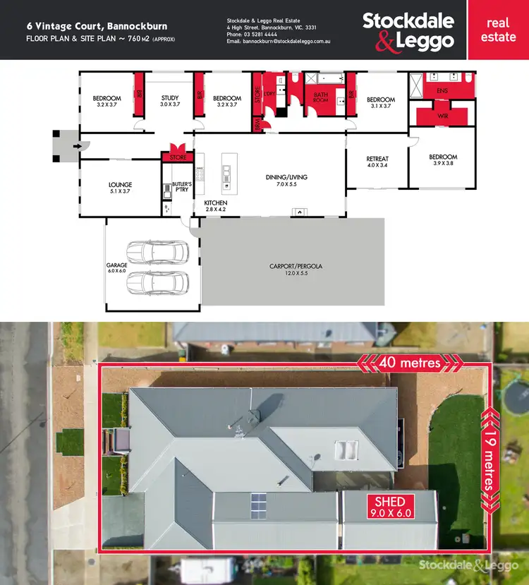 Floorplan of Homely house listing, 6 Vintage Court, Bannockburn VIC 3331