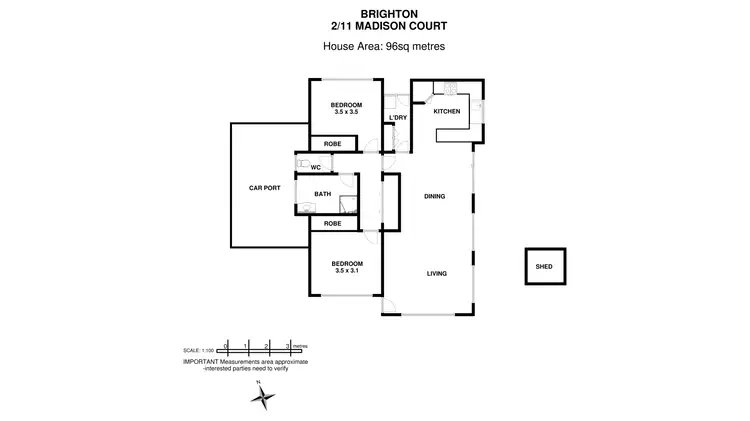 Floorplan of Homely unit listing, 2/11 Madison Avenue, Brighton TAS 7030