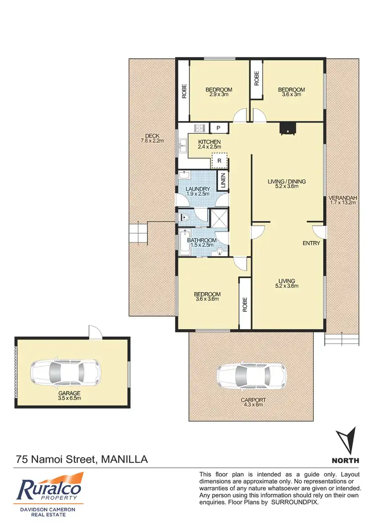 Floorplan of Homely house listing, 75 Namoi Street, Manilla NSW 2346