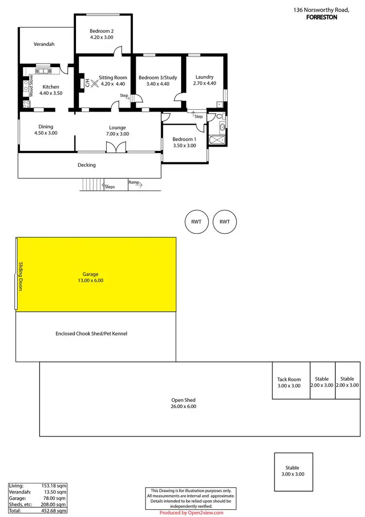 Floorplan of Homely house listing, 136 Norsworthy Road, Forreston SA 5233