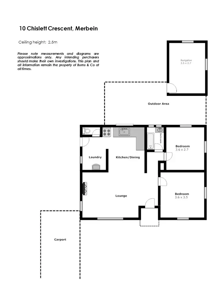 Floorplan of Homely house listing, 10 Chislett Crescent, Merbein VIC 3505