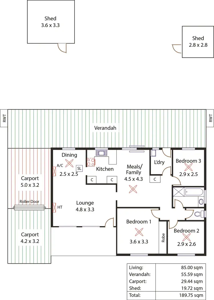 Floorplan of Homely house listing, 21 Bonython Street, Salisbury Plain SA 5109