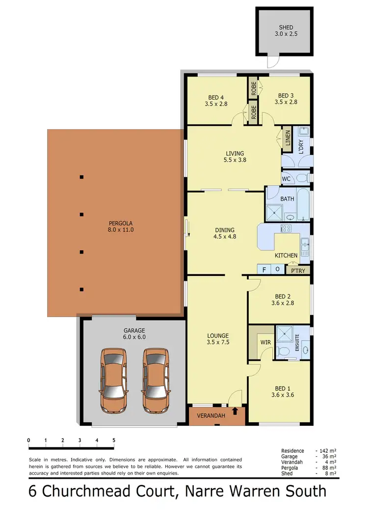 Floorplan of Homely house listing, 6 Churchmead Court, Narre Warren South VIC 3805