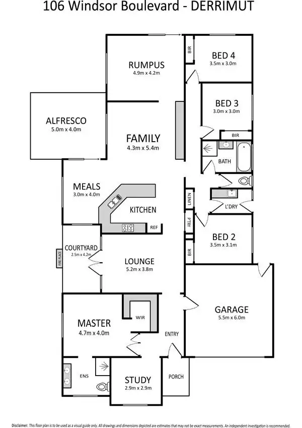 Floorplan of Homely house listing, 106 Windsor Boulevard, Derrimut VIC 3026