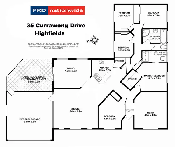 Floorplan of Homely house listing, 35 Currawong Drive, Highfields QLD 4352