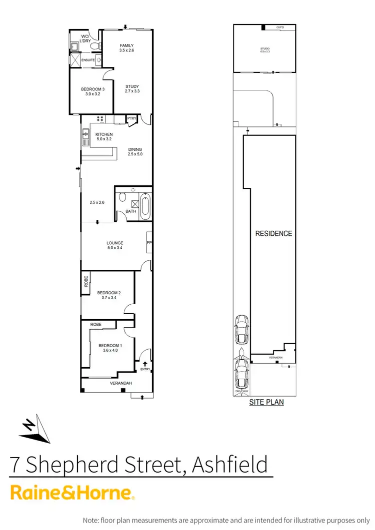 Floorplan of Homely semi-detached listing, 7 Shepherd Street, Ashfield NSW 2131