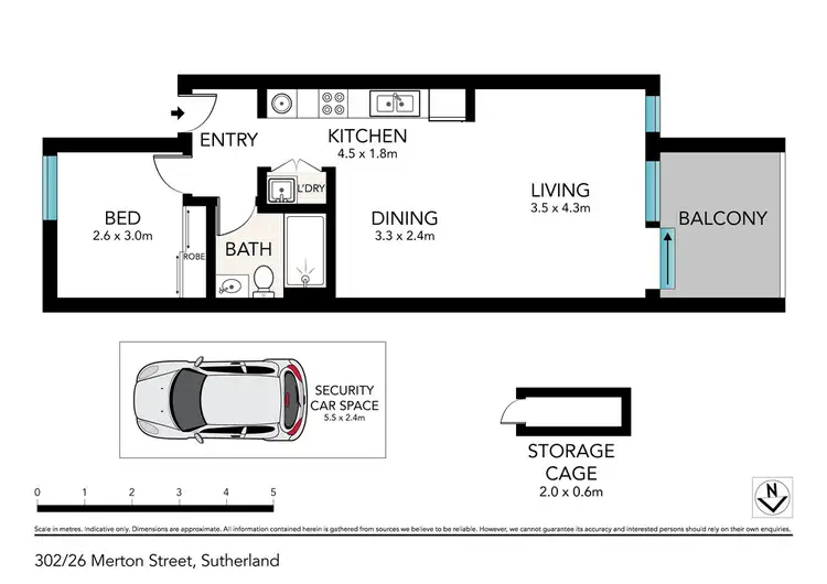 Floorplan of Homely unit listing, 3.2/26 Merton Street, Sutherland NSW 2232