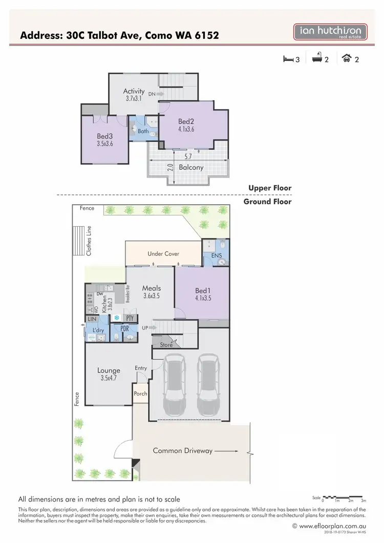 Floorplan of Homely townhouse listing, 30C Talbot Ave, Como WA 6152