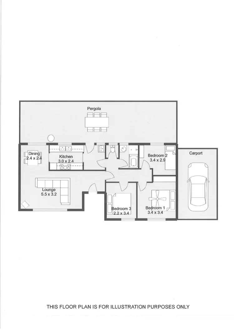 Floorplan of Homely house listing, 3 JERSEY STREET, Naracoorte SA 5271
