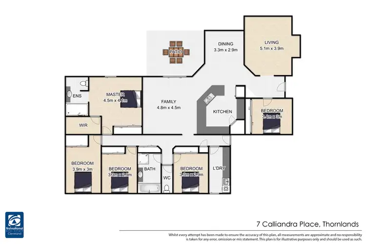 Floorplan of Homely house listing, 7 Calliandra Place, Thornlands QLD 4164