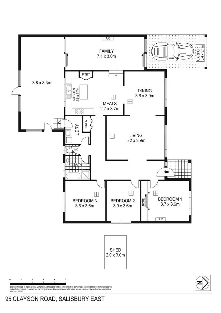Floorplan of Homely house listing, 95 Clayson Road, Salisbury East SA 5109