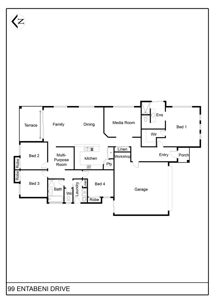 Floorplan of Homely house listing, 99 Entabeni Drive, Kearneys Spring QLD 4350