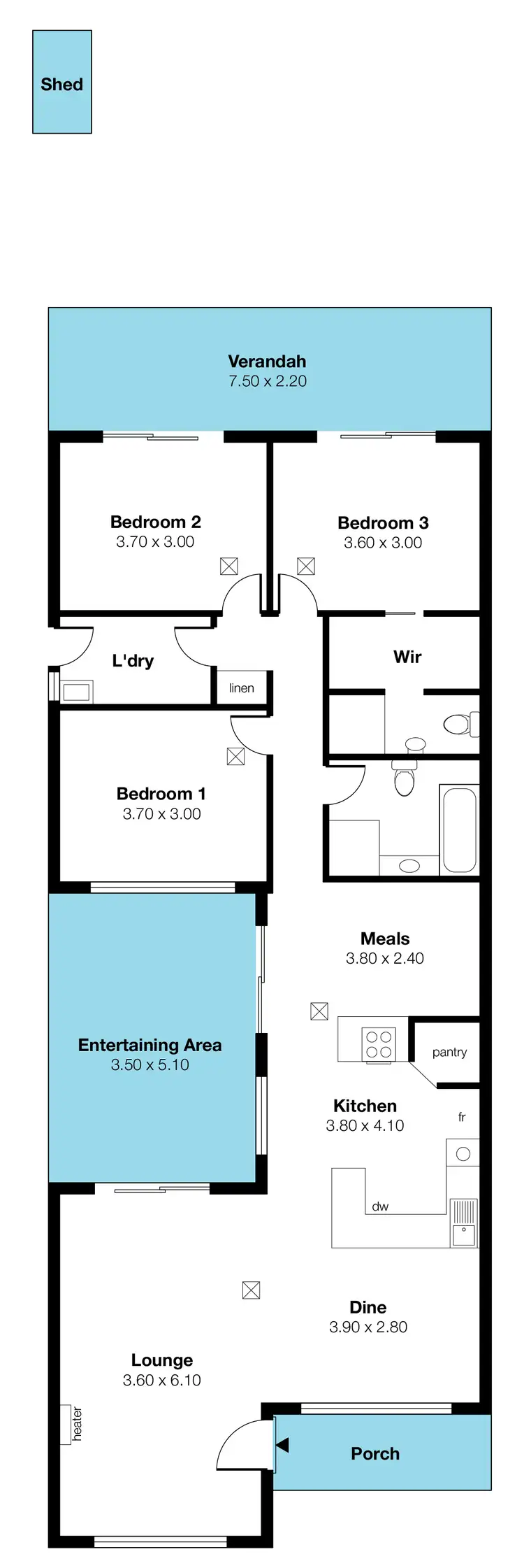 Floorplan of Homely house listing, 259A Esplanade, Seaford SA 5169