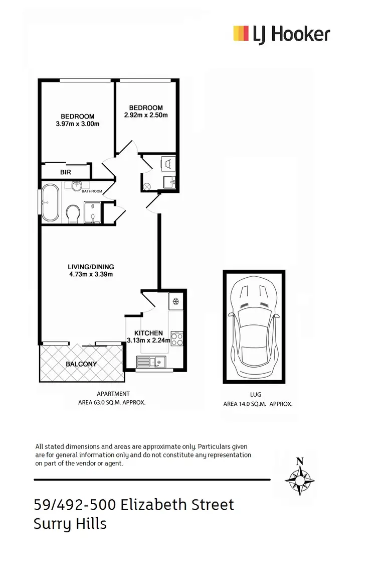 Floorplan of Homely apartment listing, 59/492-500 Elizabeth Street, Surry Hills NSW 2010