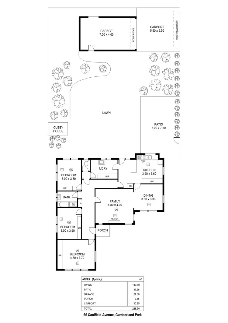 Floorplan of Homely house listing, 66 Caulfield Ave, Cumberland Park SA 5041
