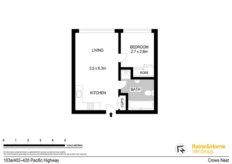 Floorplan of Homely unit listing, 103A/402-420 Pacific Highway, Crows Nest NSW 2065