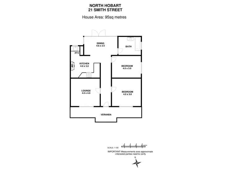 Floorplan of Homely house listing, 21 Smith Street, North Hobart TAS 7000